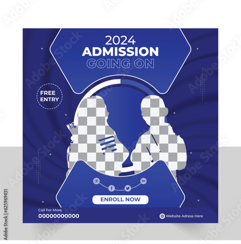 School Admission Social Media Post Design