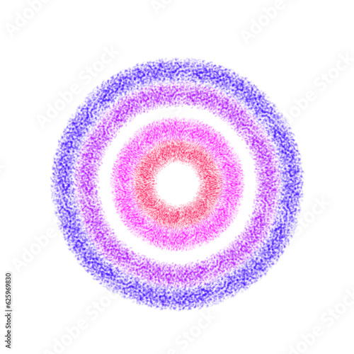 Fototapeta Naklejka Na Ścianę i Meble -  Colorful thick halftone dotted speed lines. Speed lines in circle form. Geometric art. 