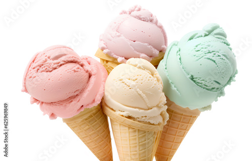 Ice cream in a cone, generative AI 