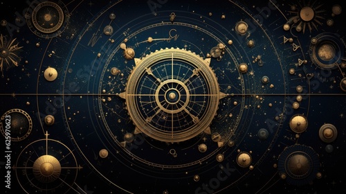 astronomical clock abstract background