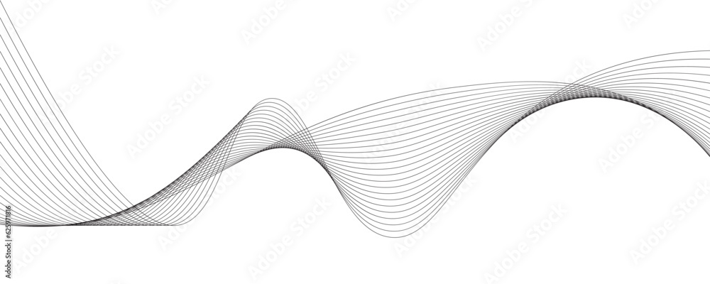 abstract black and white vector wave background. Stock Vector | Adobe Stock