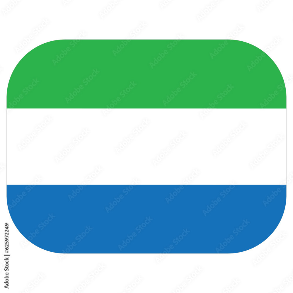 Sierra Leone flag design shape. Fag of Sierra Leone icon Sierra Leone flag design shape. Fag of Sierra Leone icon