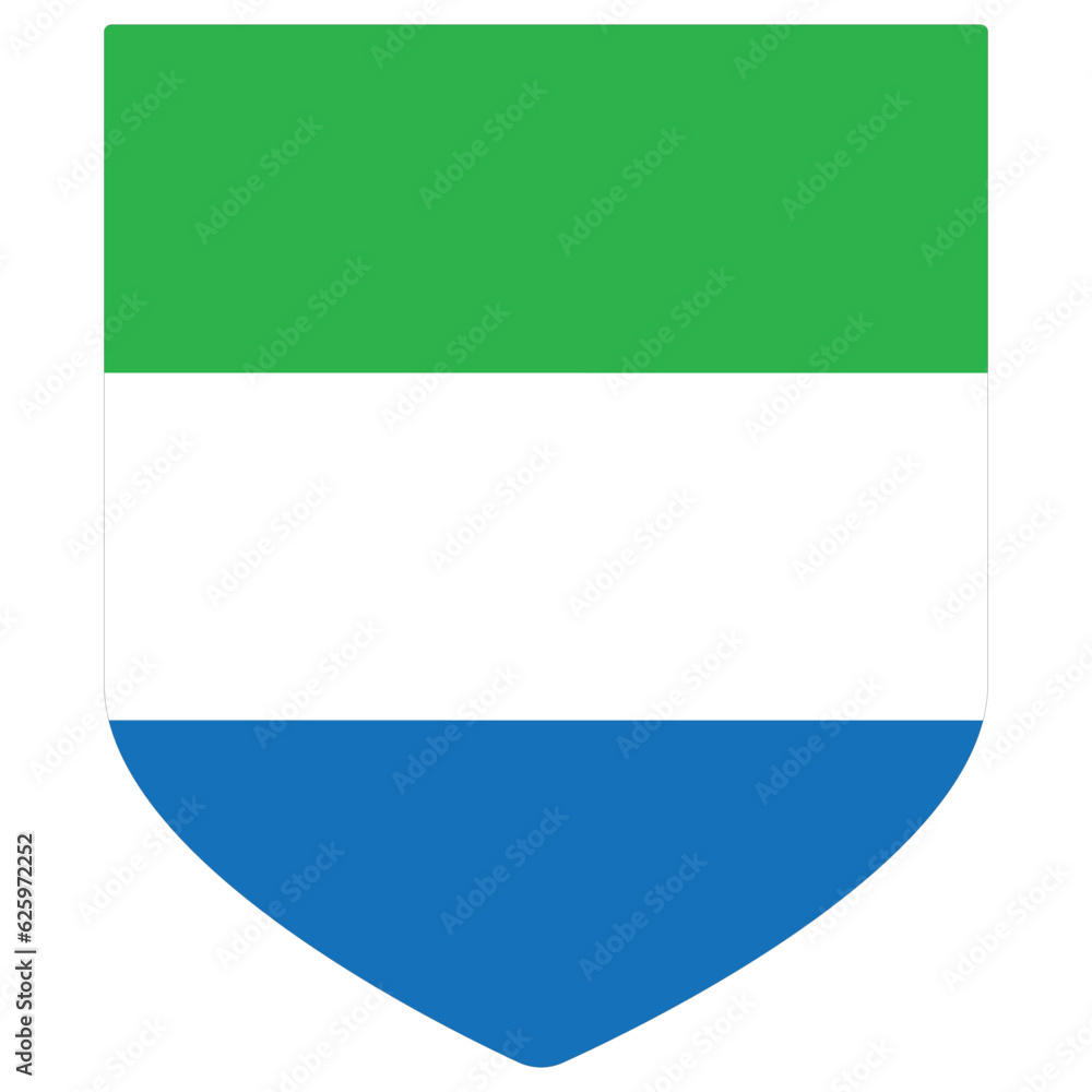 Sierra Leone flag design shape. Fag of Sierra Leone icon Sierra Leone flag design shape. Fag of Sierra Leone icon