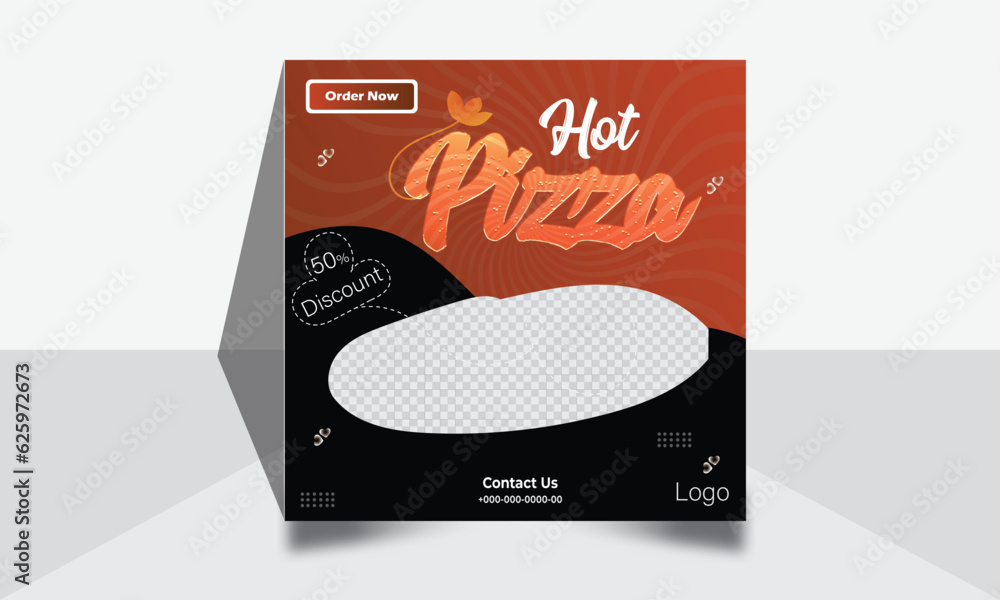 Delicious food menu hot pizza restaurant food menu design social media ...