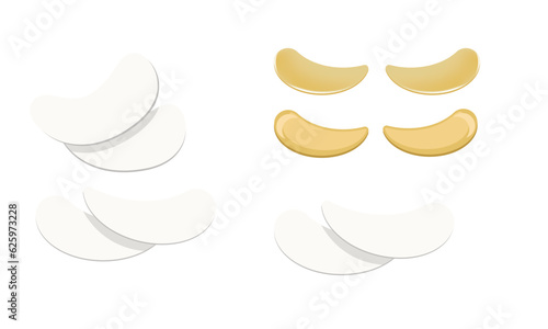 Patches under the eyes, eyelash extensions, vector