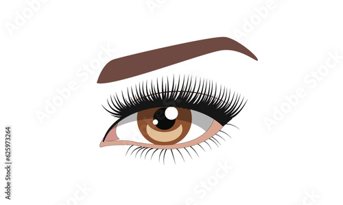 Eyelash extension types, realistic eyes and eyelashes, high detail