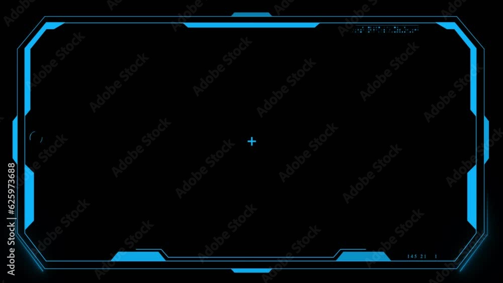 4K 3D Futuristic viewfinder Futuristic HUD video frame Digital technology plexus lines background. template. Frame element. viewfinder Interference. Hologram VHS Noise Background In Hi Future Frame.