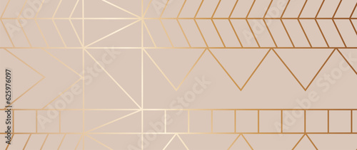 Luxury golden background vector. Golden elegant geometric shape, golden lines on a light background. Premium design illustration for wedding cover template, poster, banner, wedding.