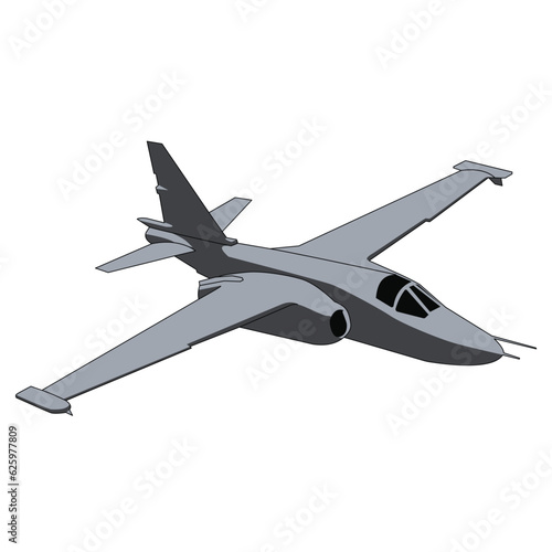 frogfoot jetfighter flat vector design