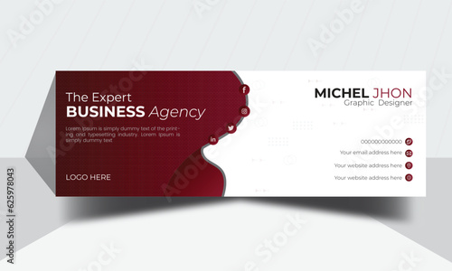 corporate facebook cover. Modern creative style banner timeline cover design