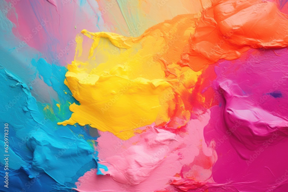 a vibrant and colorful paint palette up close