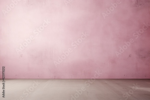 Obraz na płótnie an empty room with a pink wall and floor w salonie