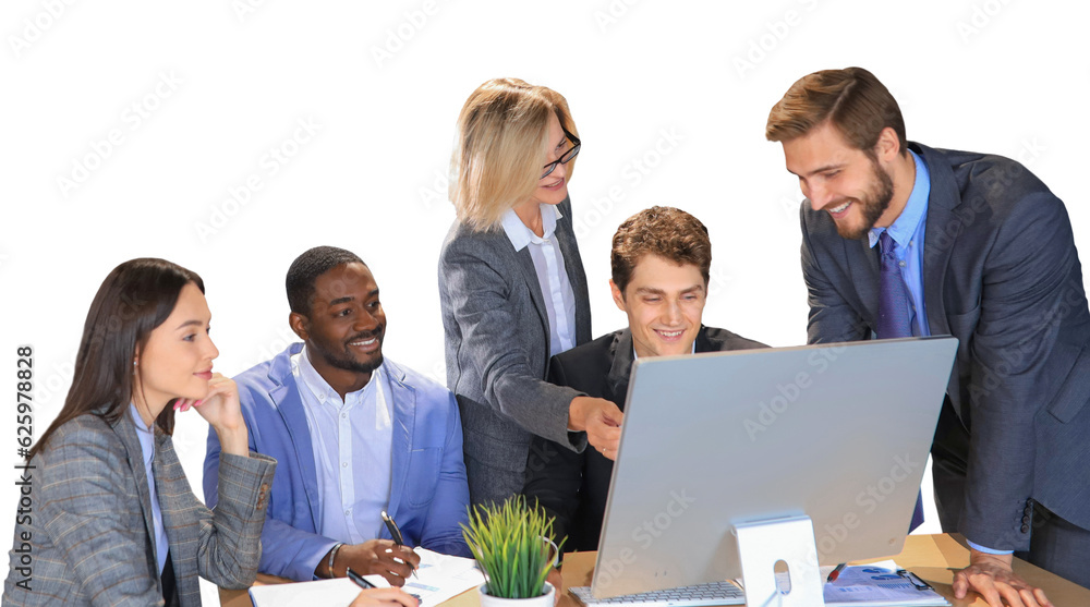 © ty - startup business team on meeting brainstorming, working on laptop and tablet computer on a transparent background © ty - startup business team on meeting brainstorming, working on laptop and tablet computer on a transparent background