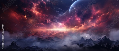 Experience the majesty of a supernova with this realistic 3D illustration space galaxy cloud nebula artwork ai generate