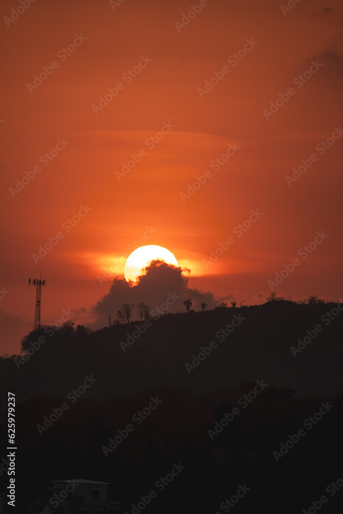 Obraz premium sunset over SurfCity El Salvador