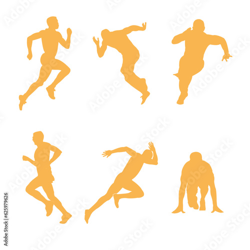 Golden vector of running man
