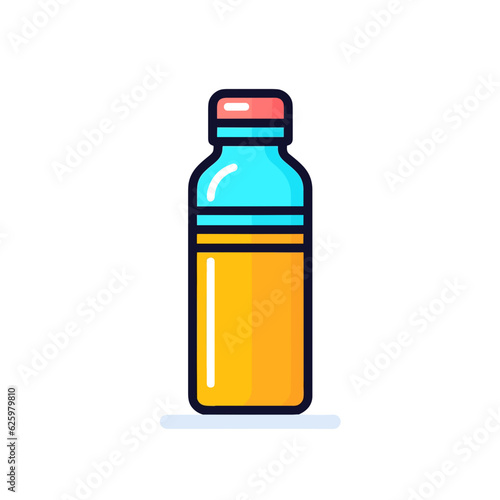 Water Bottle Icon on White Background. Vector Illustration.