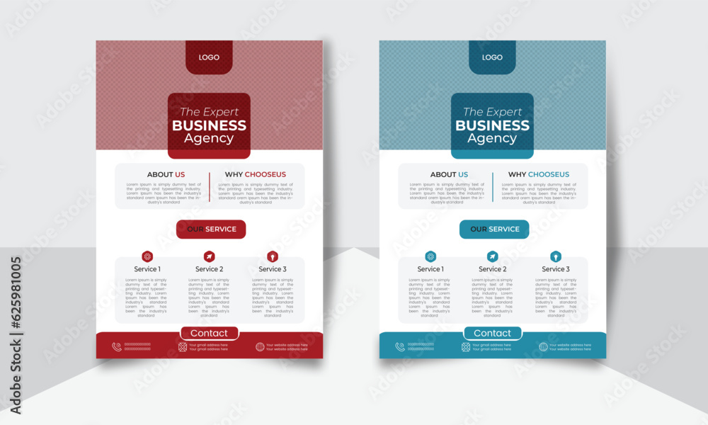 Obraz premium Unique flyer. Clean advertising design. Business flyer layout with modern design. 