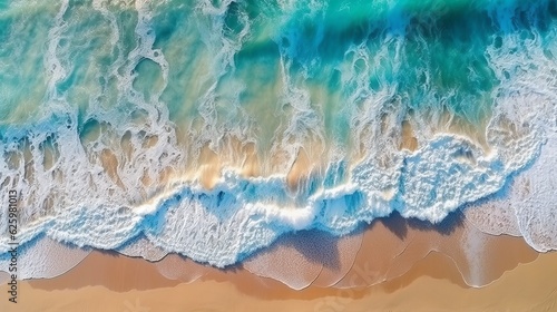 Ocean waves on the beach as background