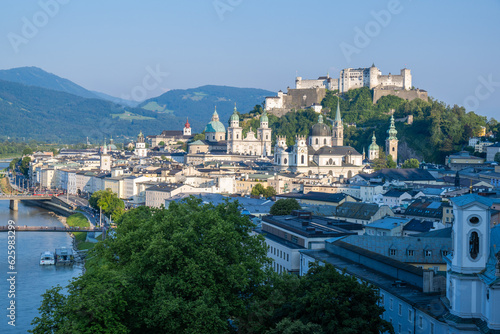 City of Salzburg, Austria, with Fortress Hohensalzburg