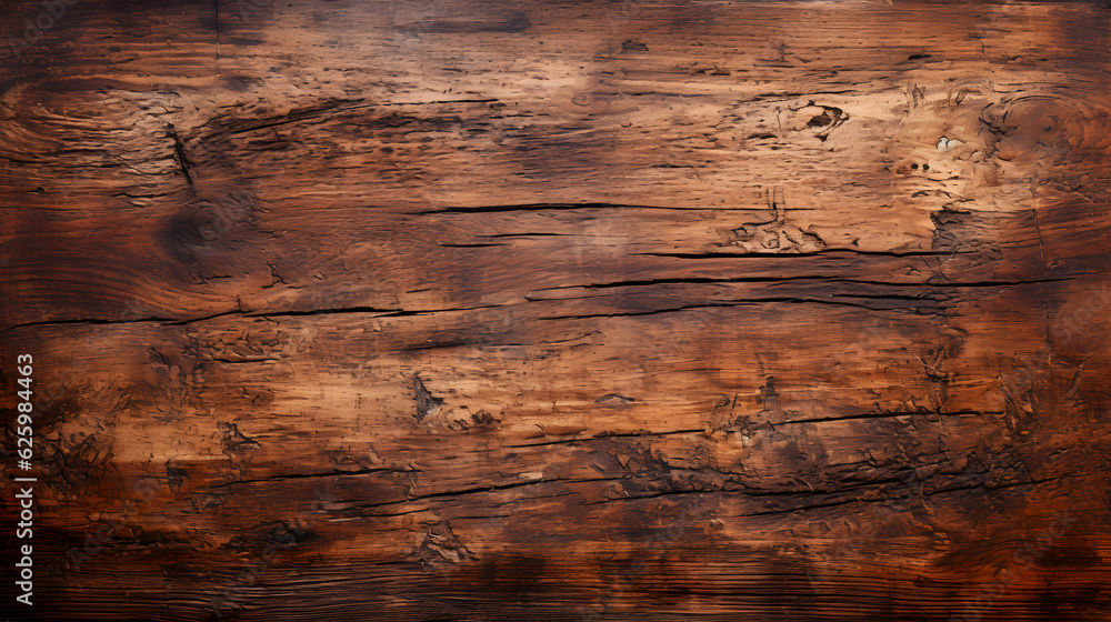 Antikes Holz Dunkler strukturierter Holzhintergrund Texture Generative Ai - obrazy, fototapety, plakaty 