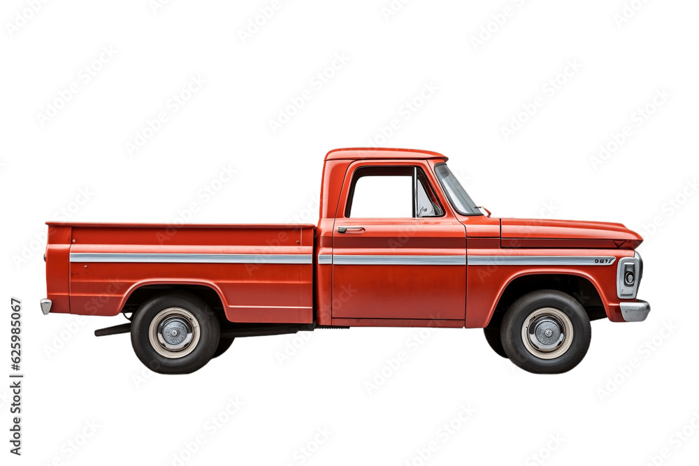 Pickup Truck Isolated on Transparent Background. AI