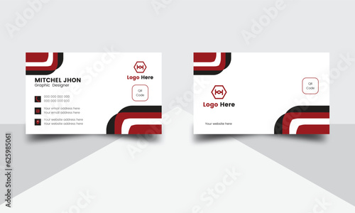 Corporate template business card  Design. Clean advertising design. Business card layout with modern design. Double sided business card design. Visiting card professional unique business card design. 