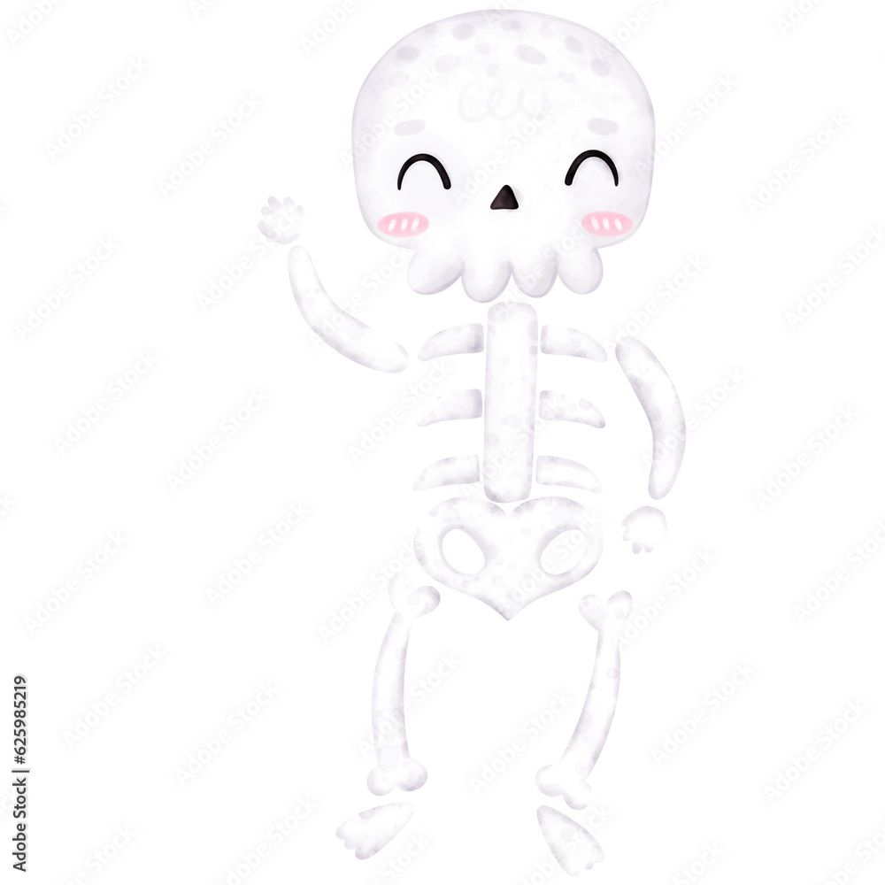 Cute Skeleton, Skull, Cute Halloween, Skeleton