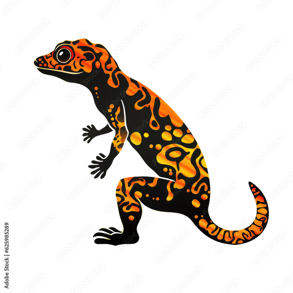 gecko looking isolated on white gecko looking isolated on white