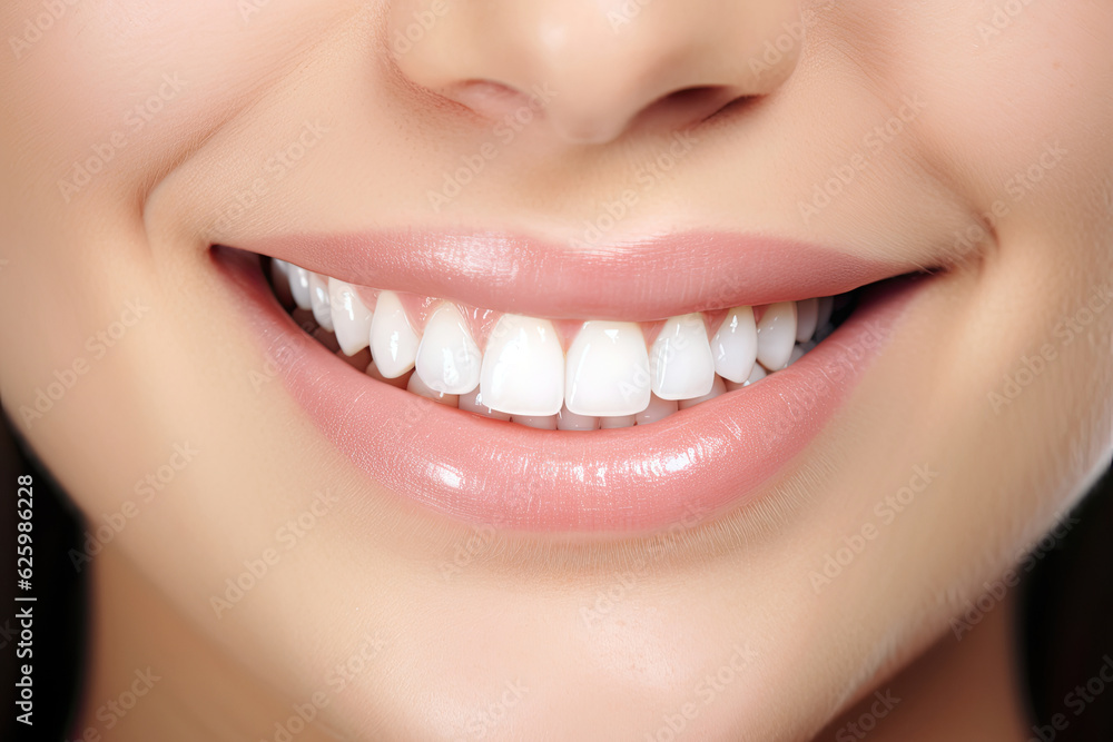 Woman's white smile Woman's white smile