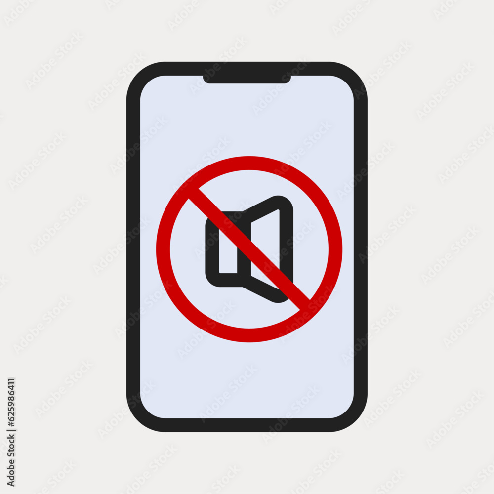 Mute icon. sign for mobile concept and web design. vector illustration