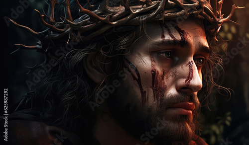 portrait of Jesus, savior of mankind, generative AI