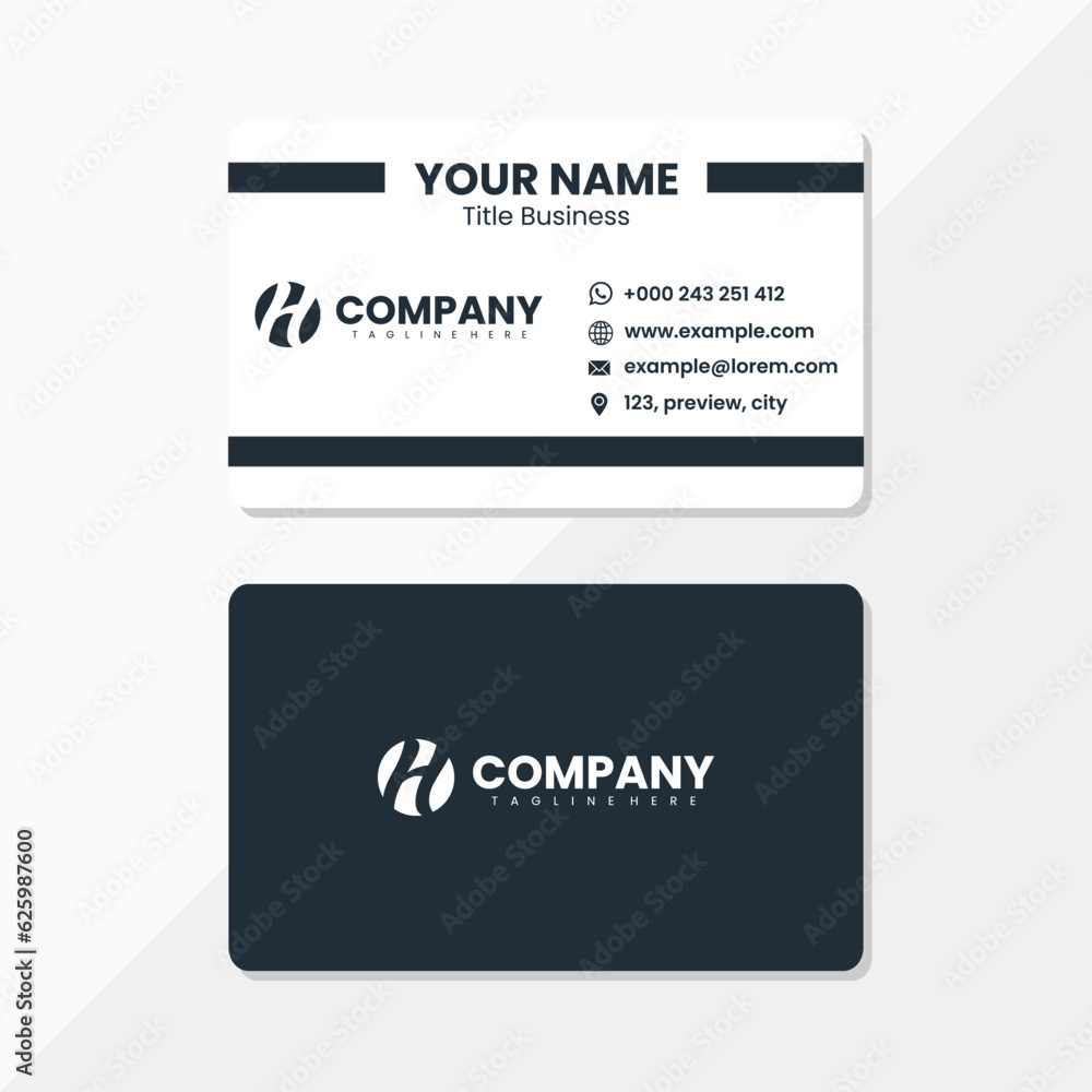 a business card that looks front and back is bright in color and has an elegant design pleasing to the eye