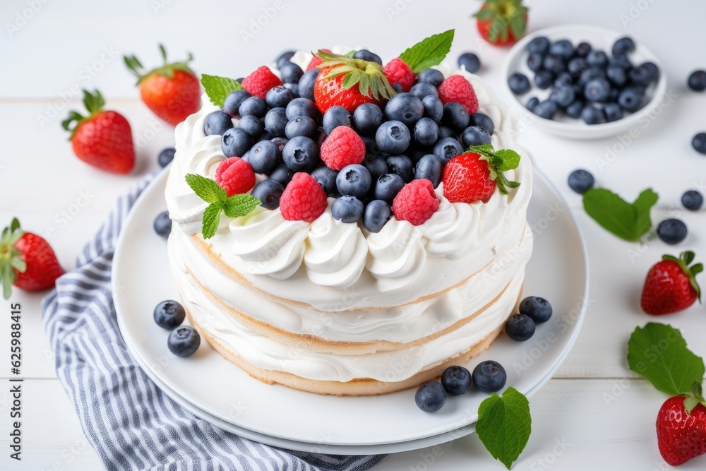 Tasty cake with berries Tasty cake with berries
