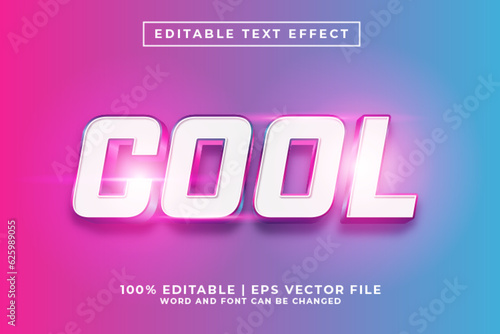 Cool 3d Editable Text Effect Cartoon Style Premium Vector