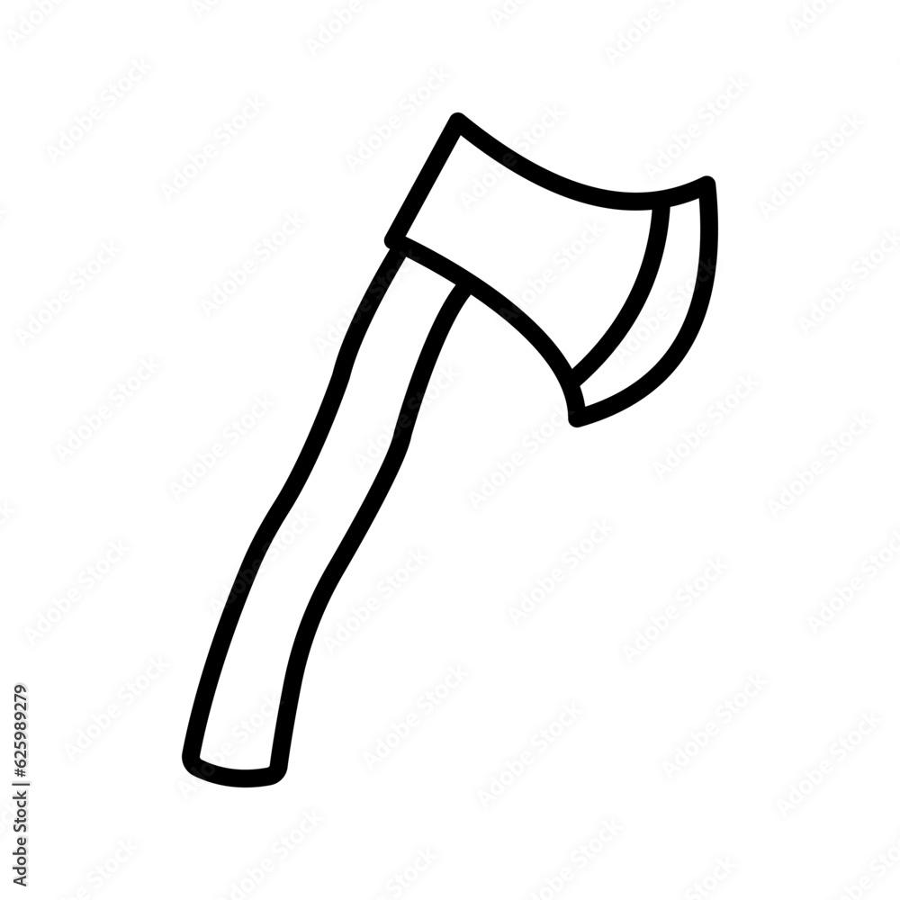 Ax with wooden handle glyph icon color editable Ax with wooden handle glyph icon color editable