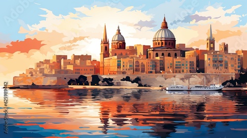 Canvastavla Malta - Valletta (ai)