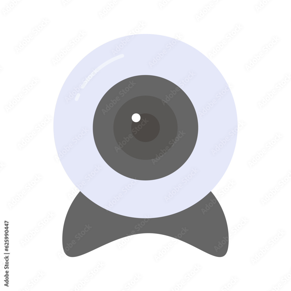 Well designed icon of webcam in flat style, computer camera vector Well designed icon of webcam in flat style, computer camera vector