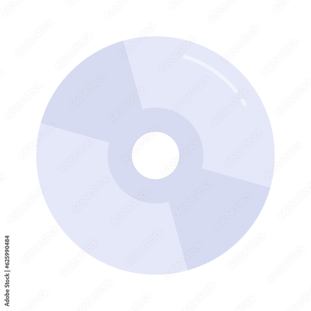 An editable icon of compact disc in flat style, premium vector An editable icon of compact disc in flat style, premium vector