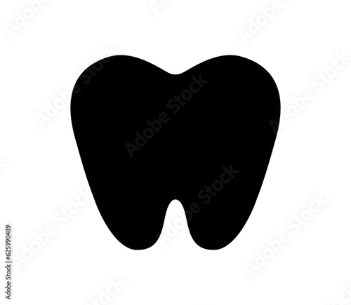 Tooth vector icon. High quality black tooth symbol. photo