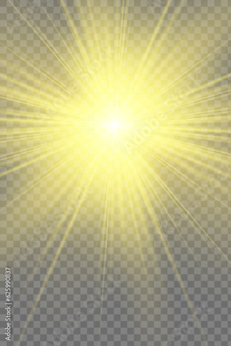 Vector transparent sunlight special lens flash light effect. Sun lens flash. Element of decor.