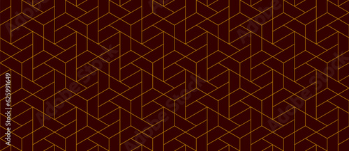 Vector seamless cubic hexagon pattern. Abstract geometric low poly background. Stylish grid texture.