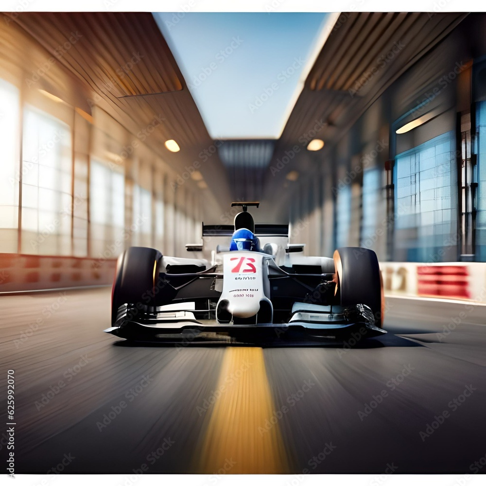 formula one racing at the grand prix. AI generated image.