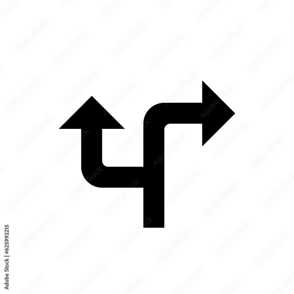 Alternate Route Icon. Choice Lane Symbol - Vector, Sign for Design, Presentation, Website or Apps Elements. Alternate Route Icon. Choice Lane Symbol - Vector, Sign for Design, Presentation, Website or Apps Elements.