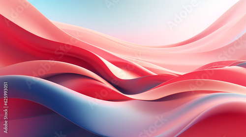 abstract red background with waves. Generative Ai. 