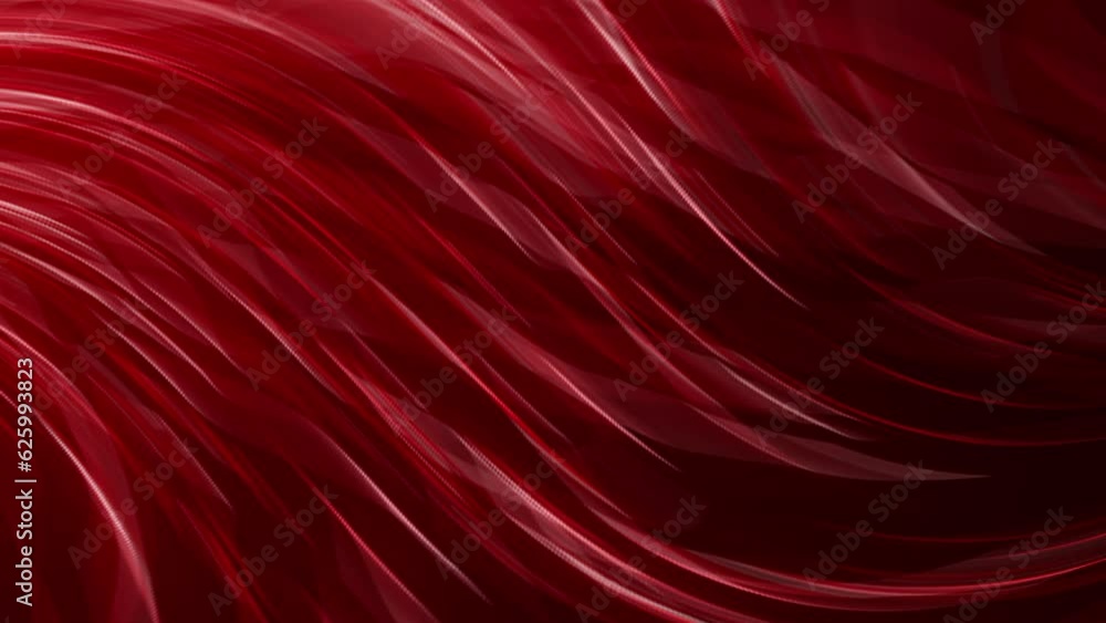 A red fabric background with flowing pattern is paired with red silk fabric on a black background A red fabric background with flowing pattern is paired with red silk fabric on a black background