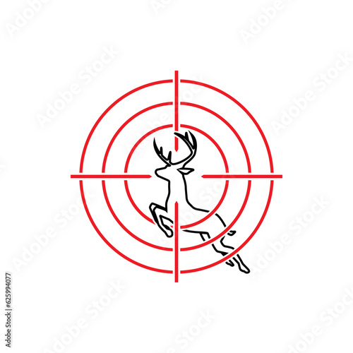 No Shooting Deer. Never Hunt Symbol.   