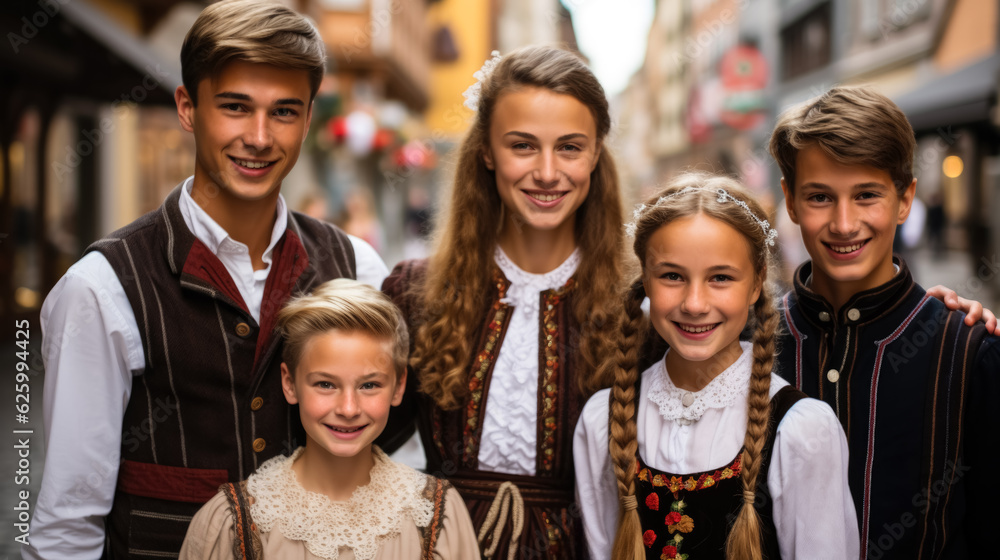 Fototapeta premium Traditional Bavarian outfits
