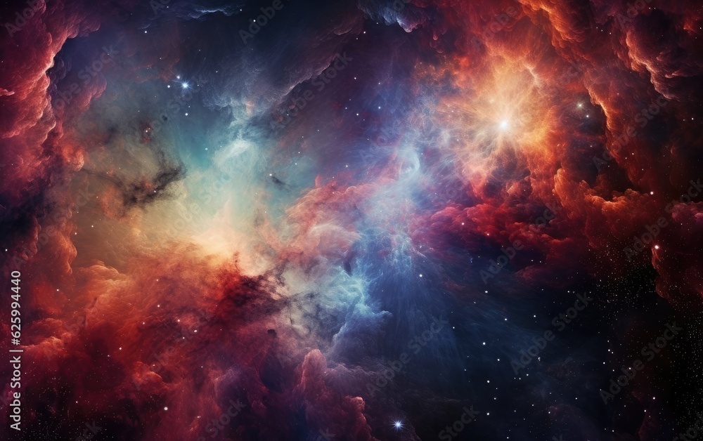 Nebula and stars in space.Cosmos background. Nebula and stars in space.Cosmos background.