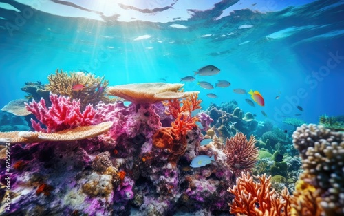 Coral reefs thrive in clear waters  advocating for reducing plastic pollution to protect marine ecosystems